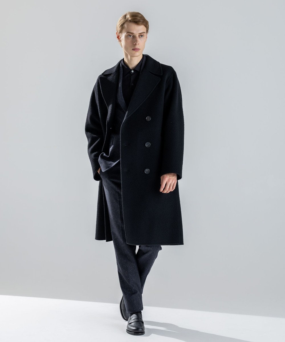 JOSEPH HOMME 【LEON掲載】【新素材】ウールキャメルリバー　ダブルブレストチェスターコート 