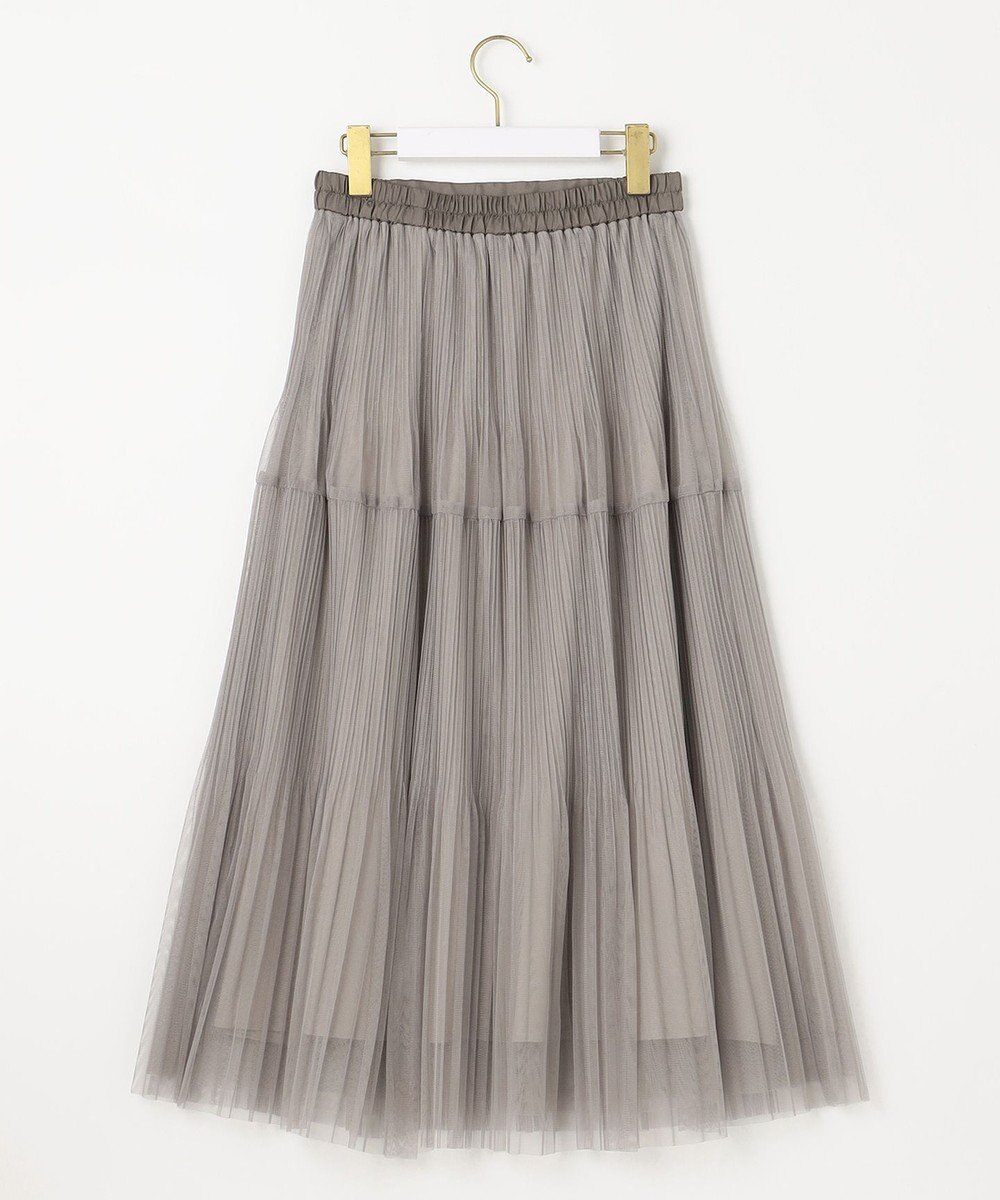 ANY SIS 【美人百花7月号掲載】プリーツチュールティアード スカート 