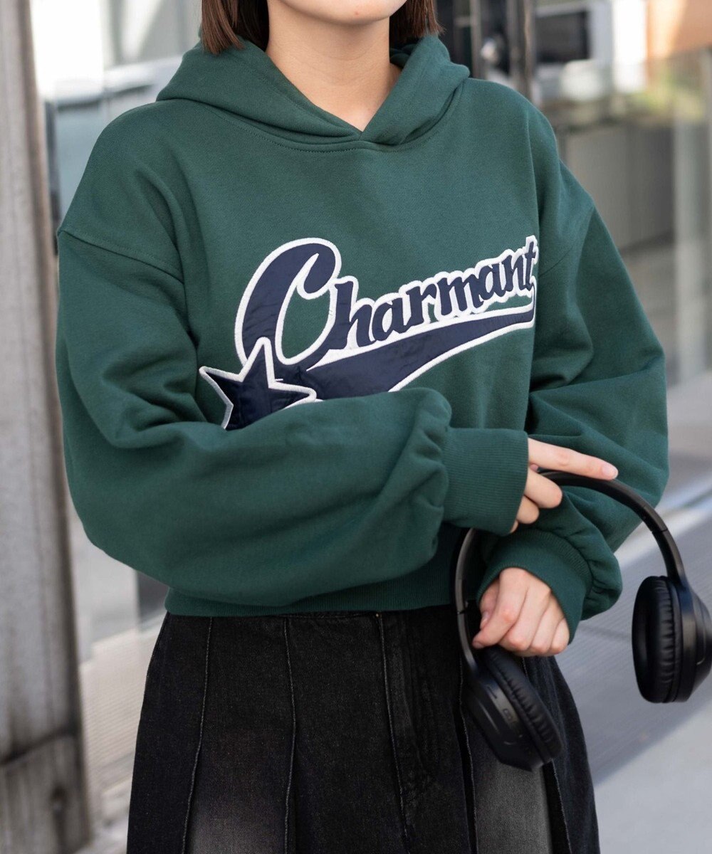 WEGO スタジアムロゴショートプルパーカー 