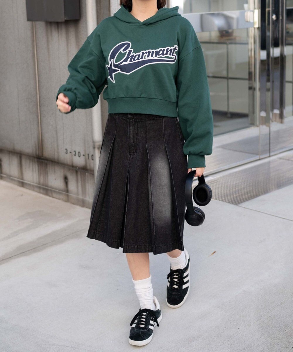 WEGO スタジアムロゴショートプルパーカー 