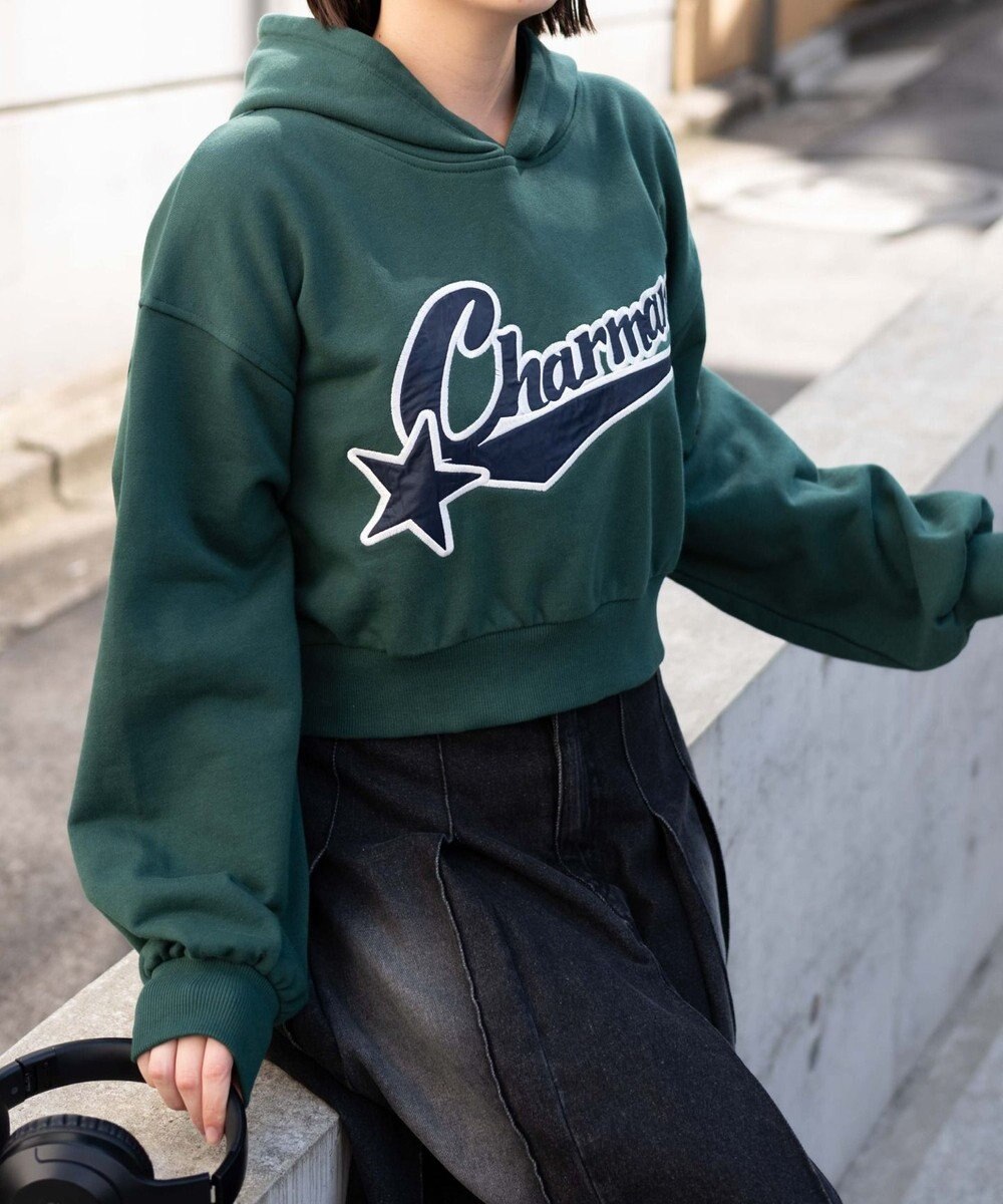 WEGO スタジアムロゴショートプルパーカー 