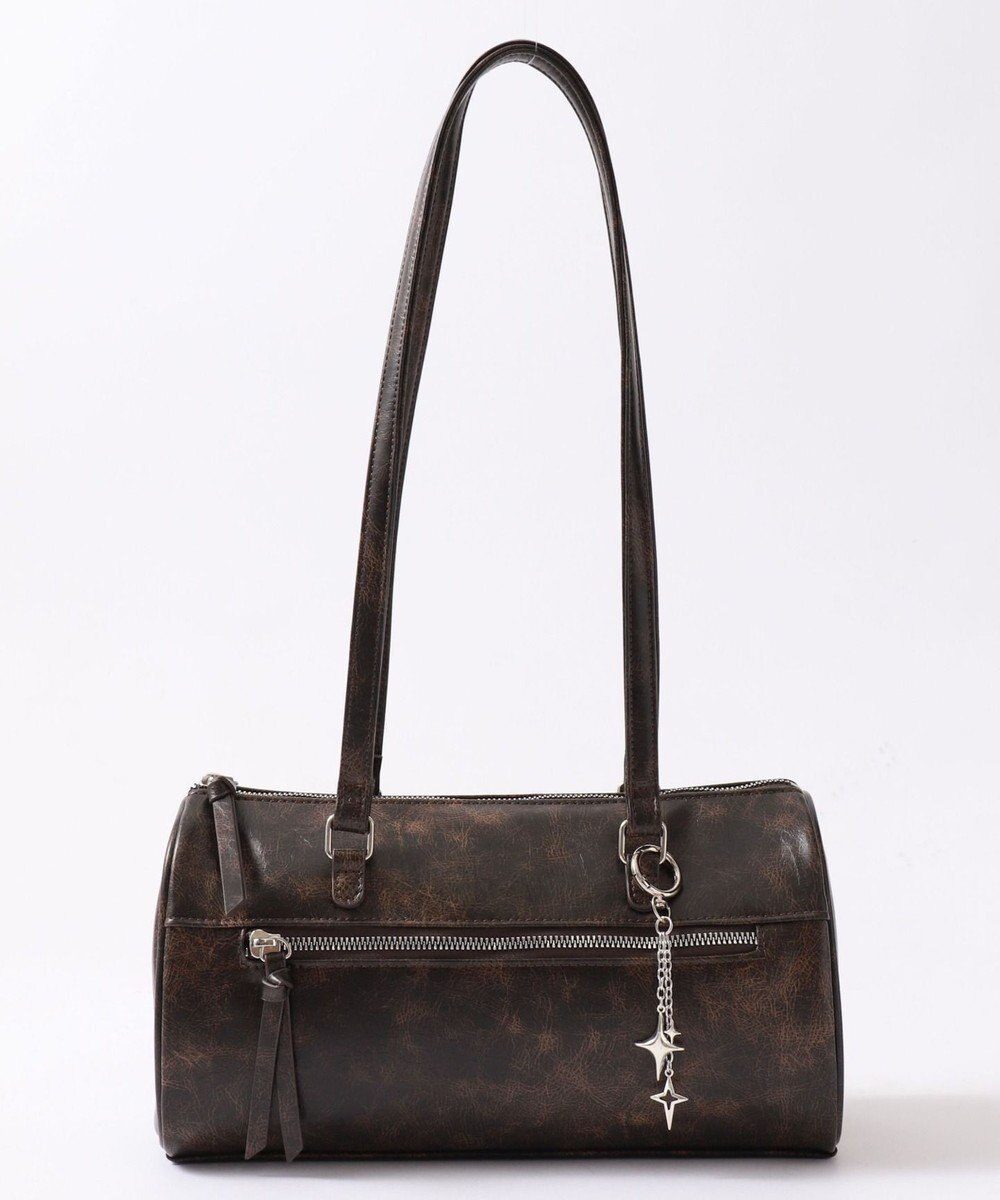 WEGO キラキラチャーム付きドラムボストンバッグ 