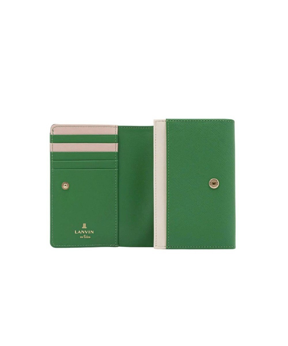 LANVIN en Bleu リュクサンブールカラー 二つ折り被せ財布 