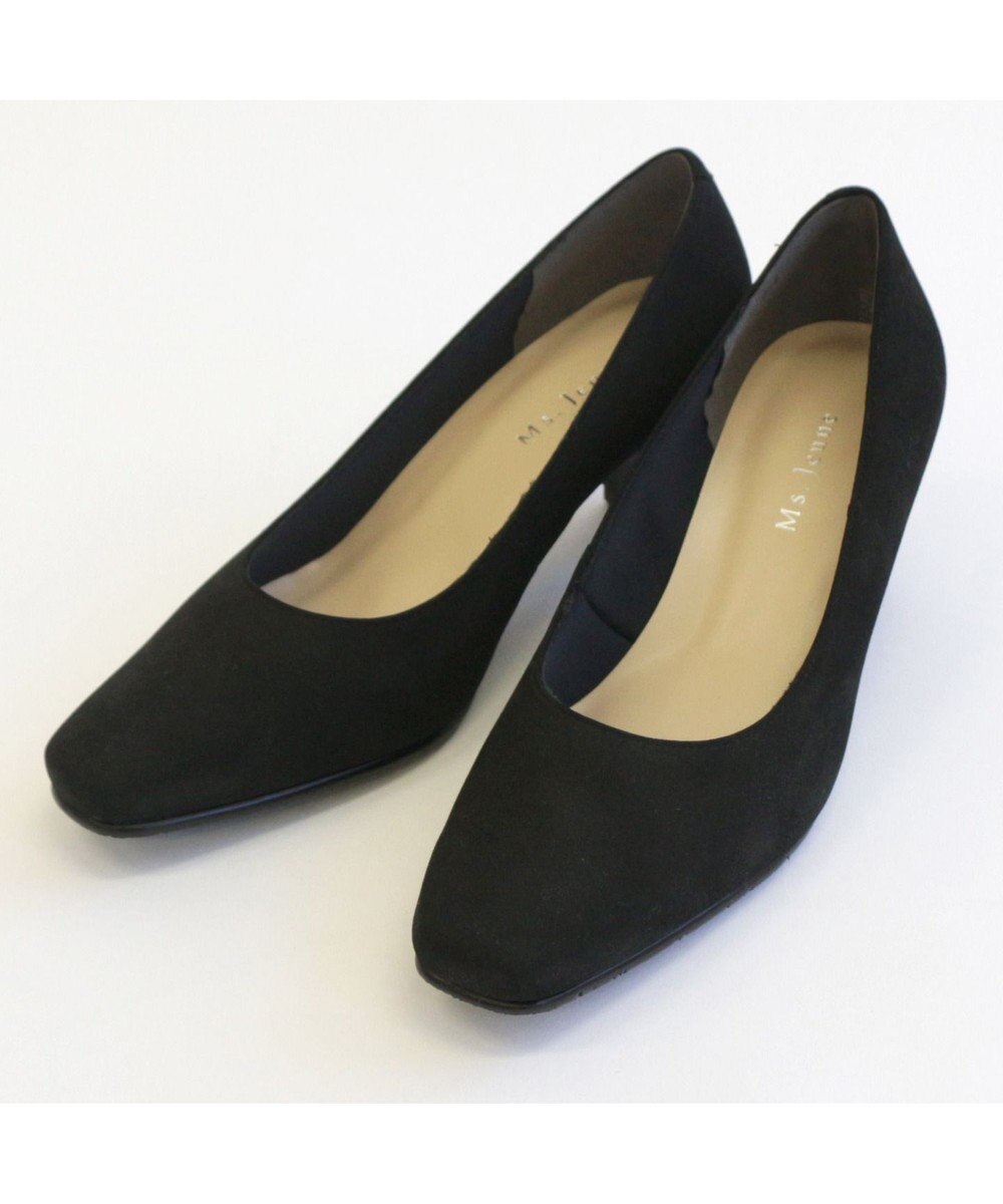 Pointer 日本製 本革低反発スクエアトゥパンプス 