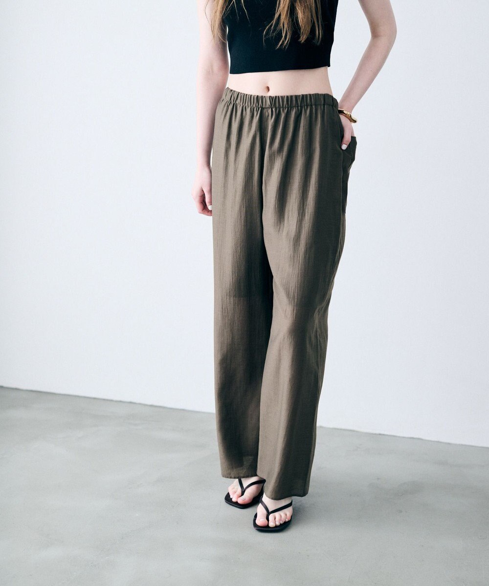uncrave リヨセルシルクローン ギャザーパンツ 