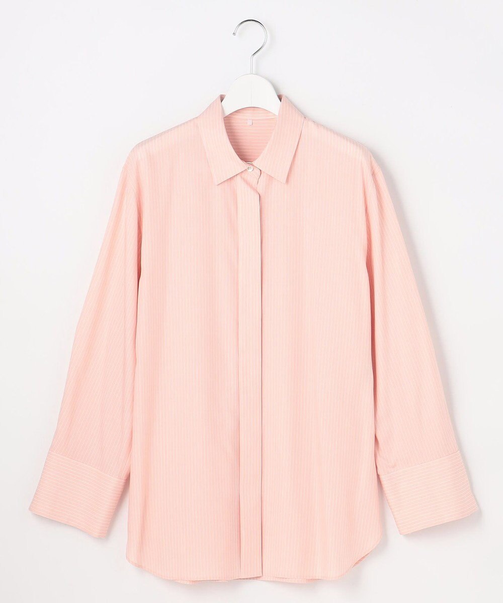 自由区 【着回し力抜群・レイヤードにも】ドレープブロード シャツブラウス 