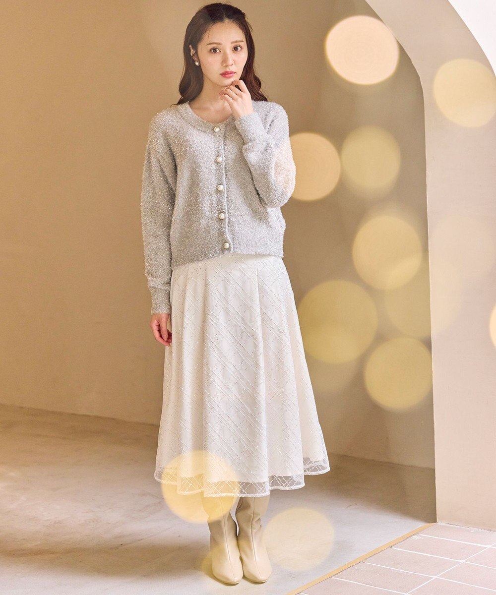 Feroux キラキラシャギー ニット カーディガン 