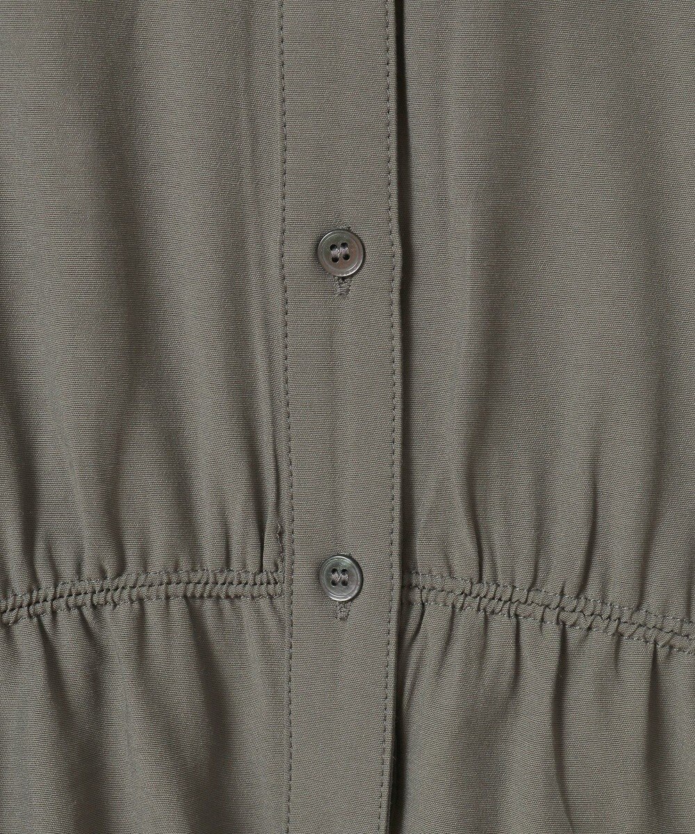 YECCA VECCA ギャザーデザイン配色シャツ 