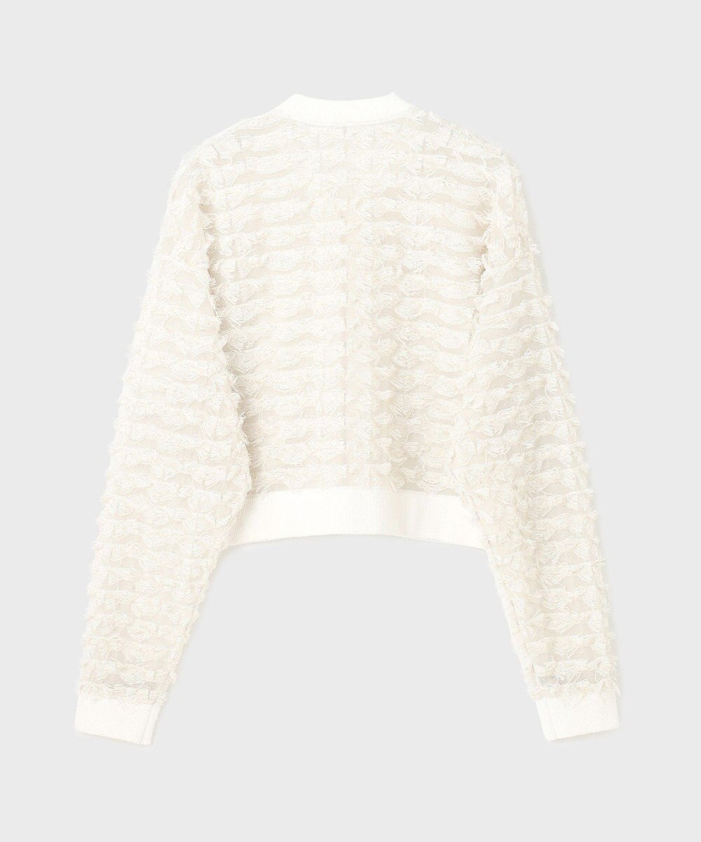 GRACE CONTINENTAL フリンジニットzipカーディガン 