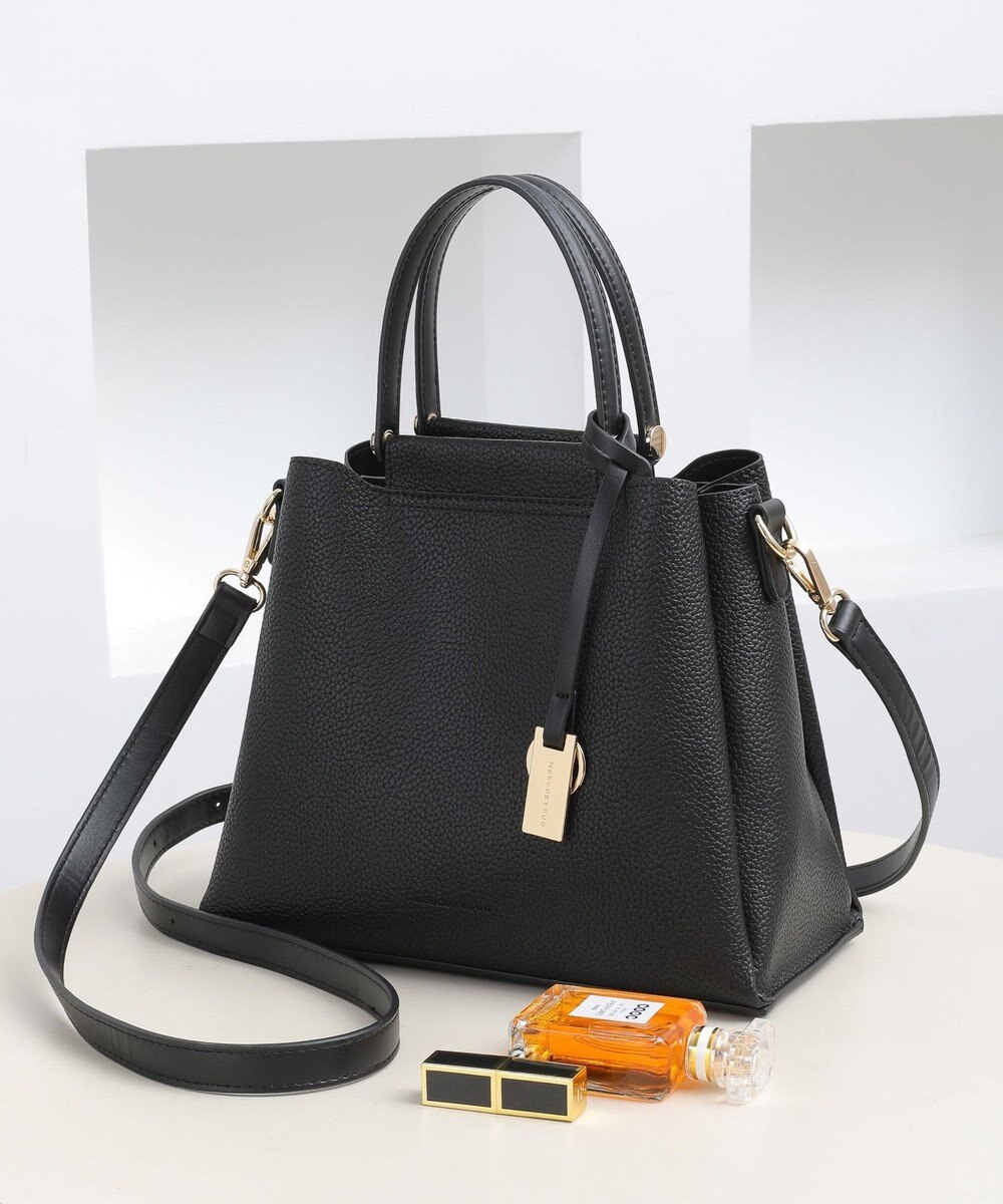 style code 【MERCURYDUO/マーキュリーデュオ】両アオリポケット　ハンドバッグ　キーリングチャーム付き 