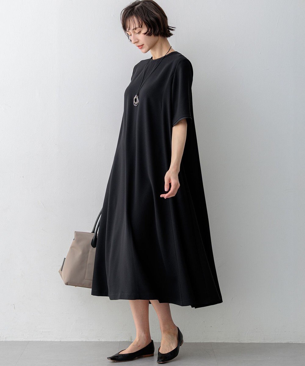 23区 S ストレッチジョーゼット フレアワンピース 