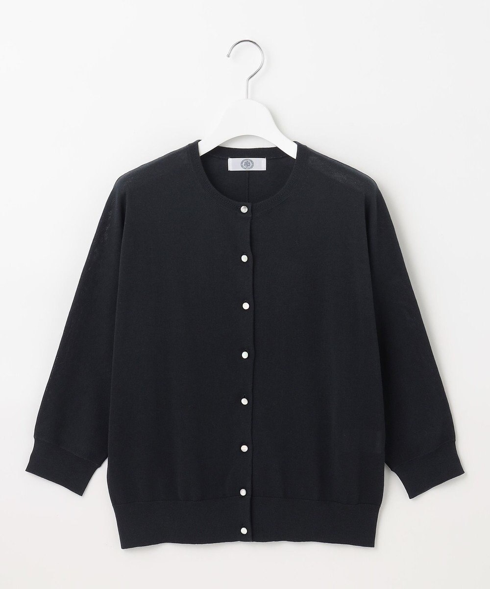 J.PRESS LADIES 【洗える・抗菌防臭】コットンアセテート ドルマン カーディガン 