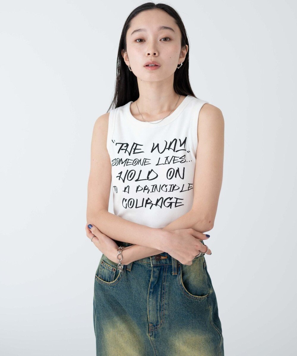 WEGO 【カップ付き】ハンドライティングプリントカップインタンク 