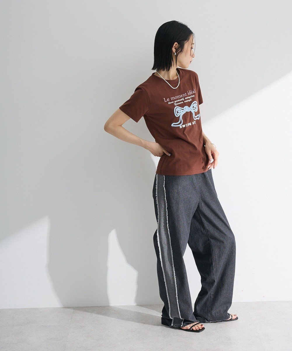 Green Parks ・ｓｗｉｎｇ　ｂｙ　リボンモチーフコード刺繍ＴＥＥ 