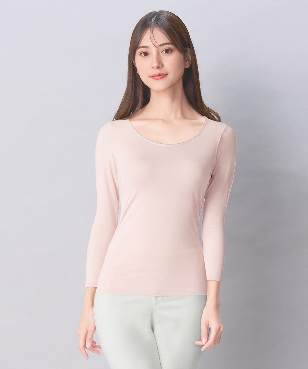 Wing カップ付きインナー あったか素材 ラク きれいなバストシルエット 【シンクロブラトップ】 8分袖 長袖 秋 冬 ET1865 ウイング／ワコール 