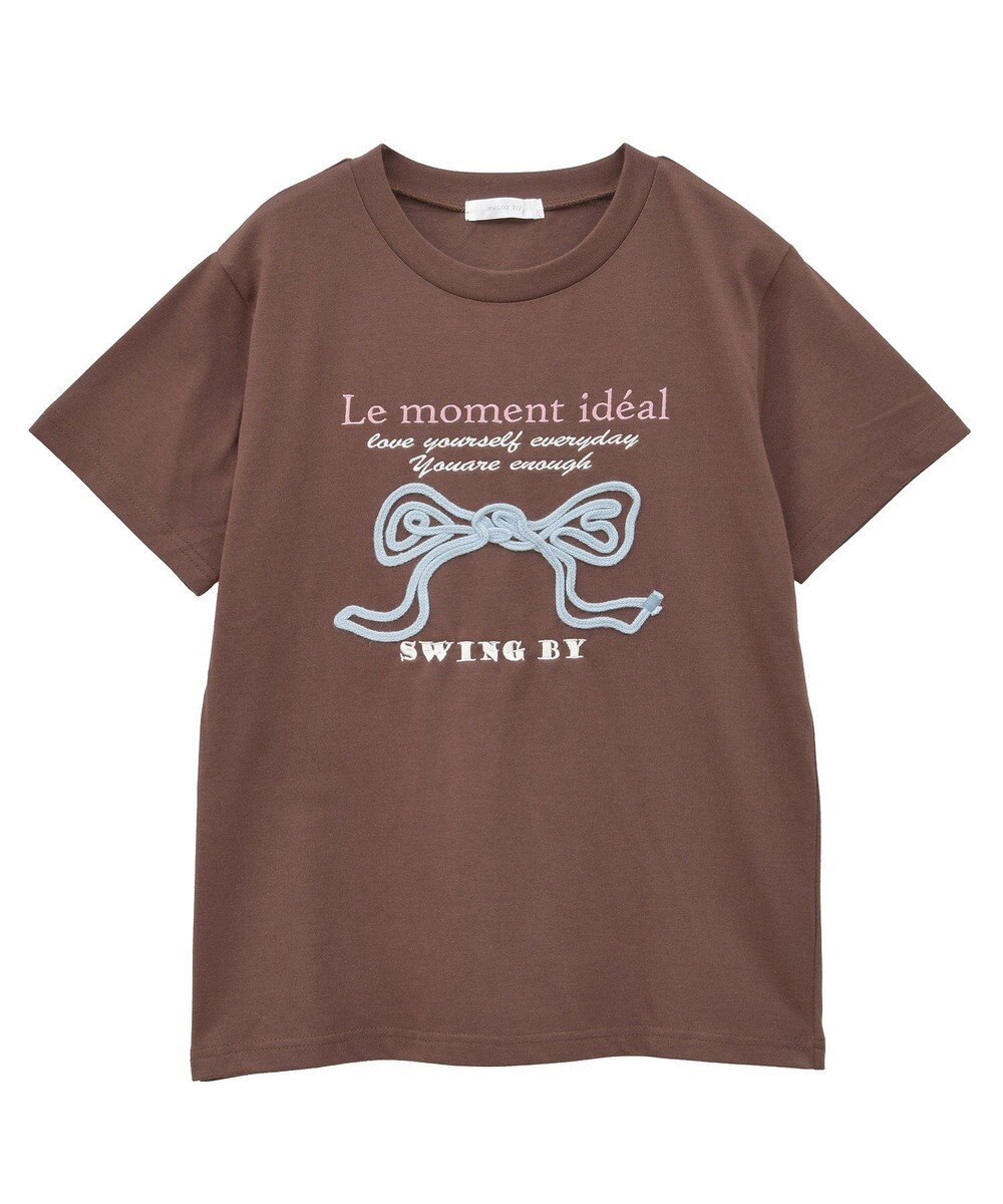 Green Parks ・ｓｗｉｎｇ　ｂｙ　リボンモチーフコード刺繍ＴＥＥ 