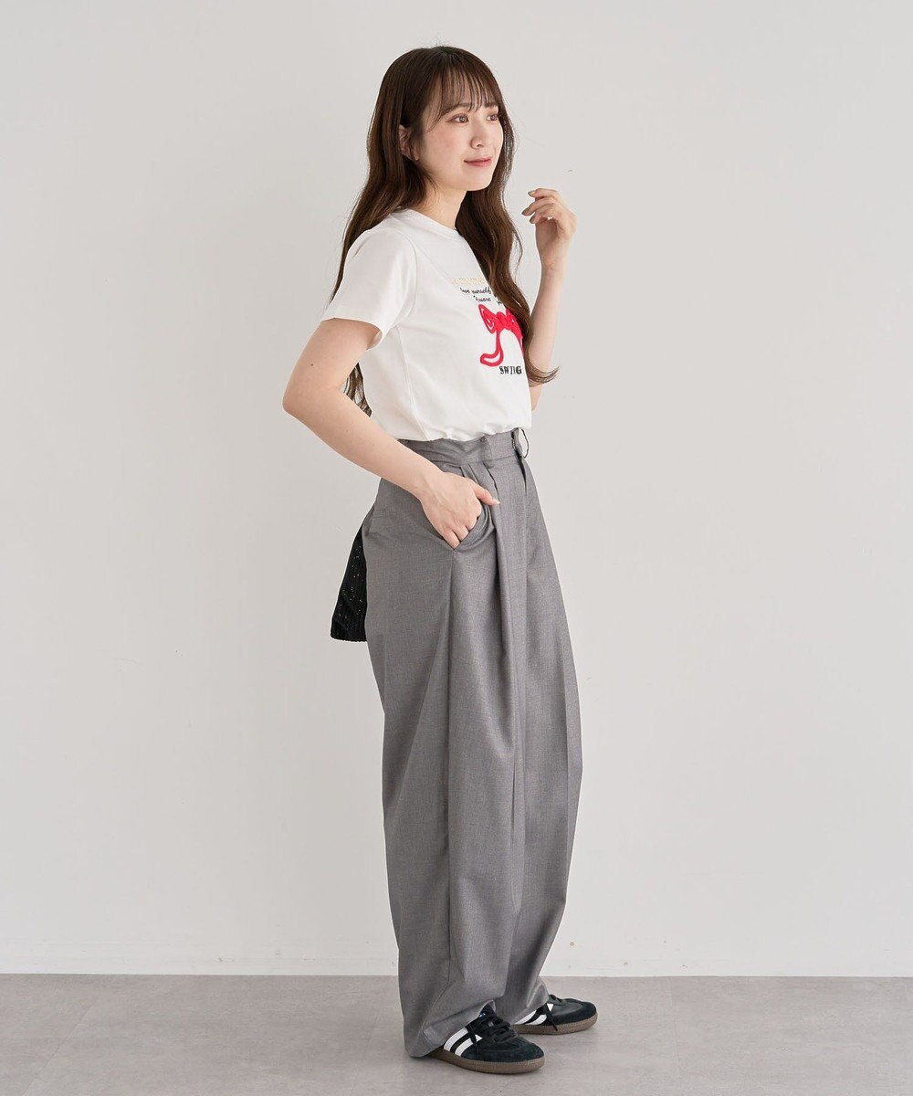 Green Parks ・ｓｗｉｎｇ　ｂｙ　リボンモチーフコード刺繍ＴＥＥ 