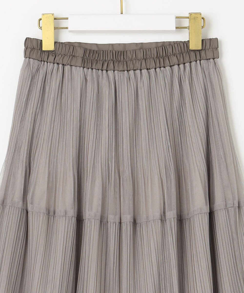 ANY SIS 【美人百花7月号掲載】プリーツチュールティアード スカート 