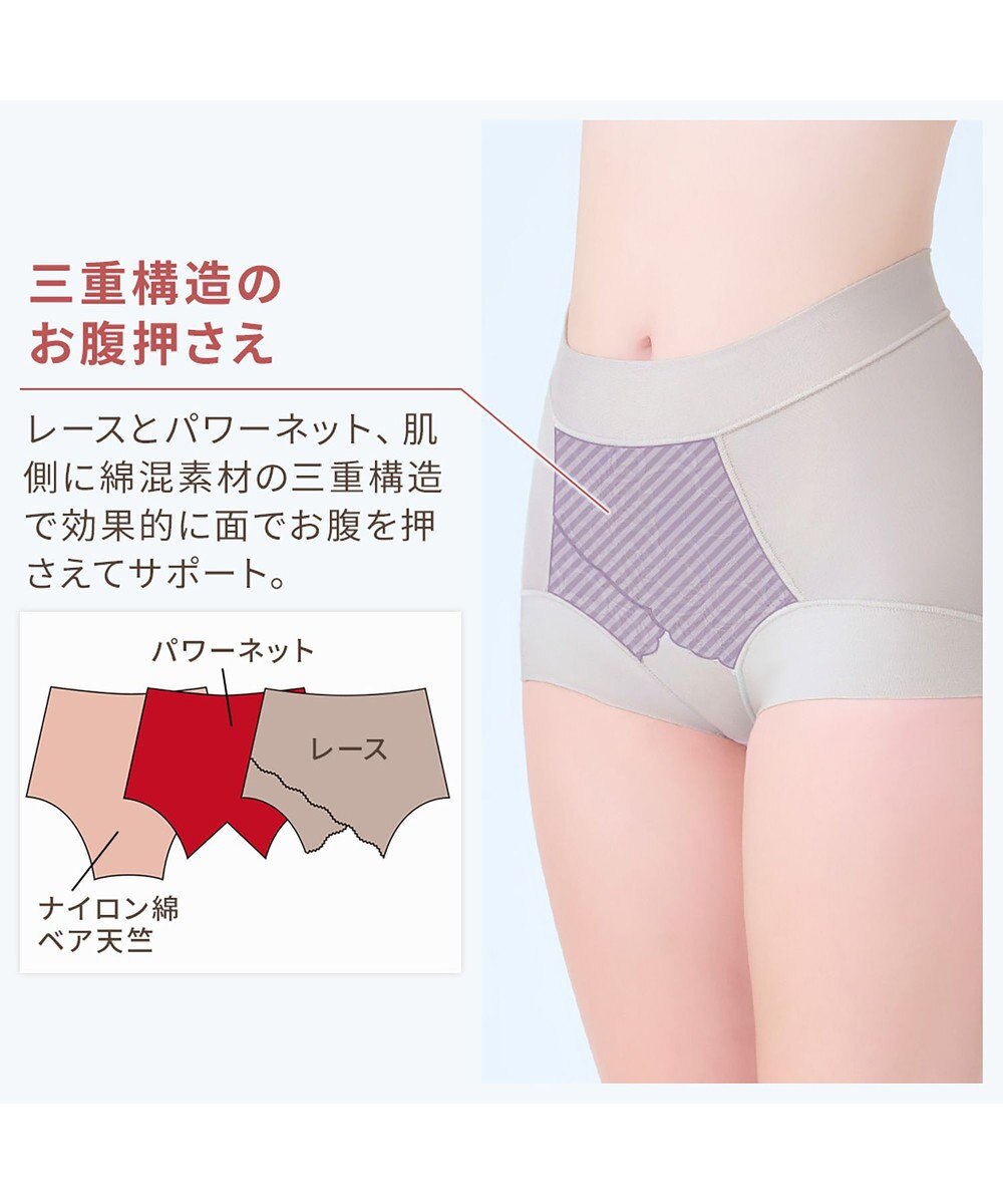 BRADELIS New York 【BRADELIS NewYork peace】綿混フィットレースショーツ25 深め 補正下着 ヒップアップ 美尻 