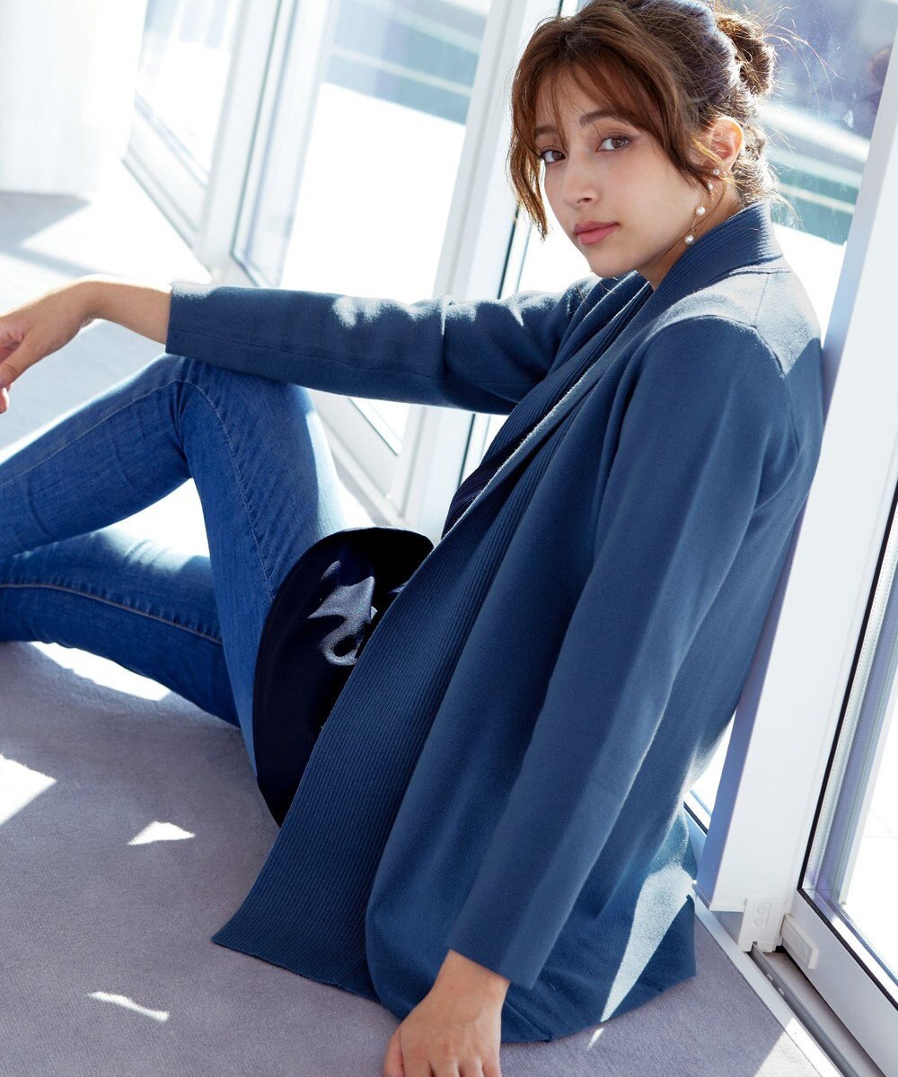 Tiaclasse 【新色追加・洗える】ミラノリブミドル丈カーディガン 