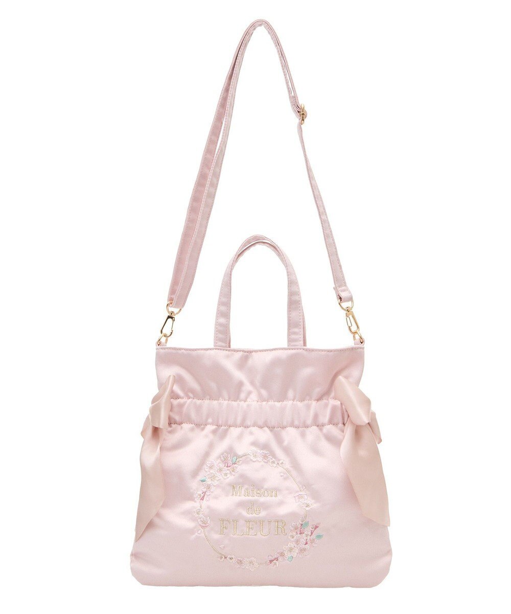 Maison de FLEUR sakuraダブルリボン2Wayトートバッグ 