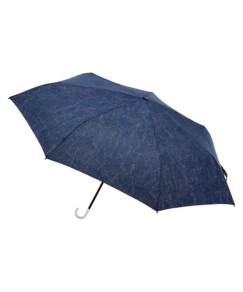 MOONBAT 【ワイド＆耐風】 折りたたみ傘 デニムスター かなり大きめ58cm 
