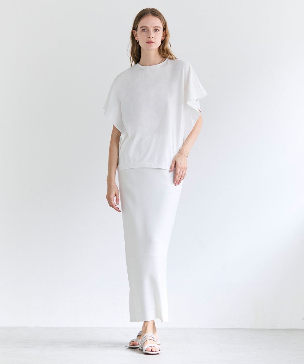 BEIGE， DIOP / スビンコットン ドレープTシャツ 