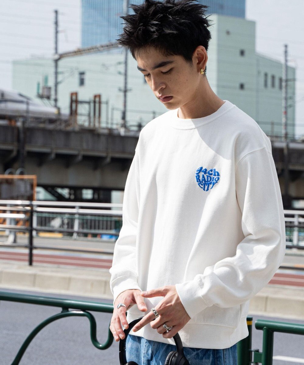 WEGO 【ユニセックス着用ITEM/裏起毛/SMLサイズ展開】リラックスフィットハートロゴプルオーバー 