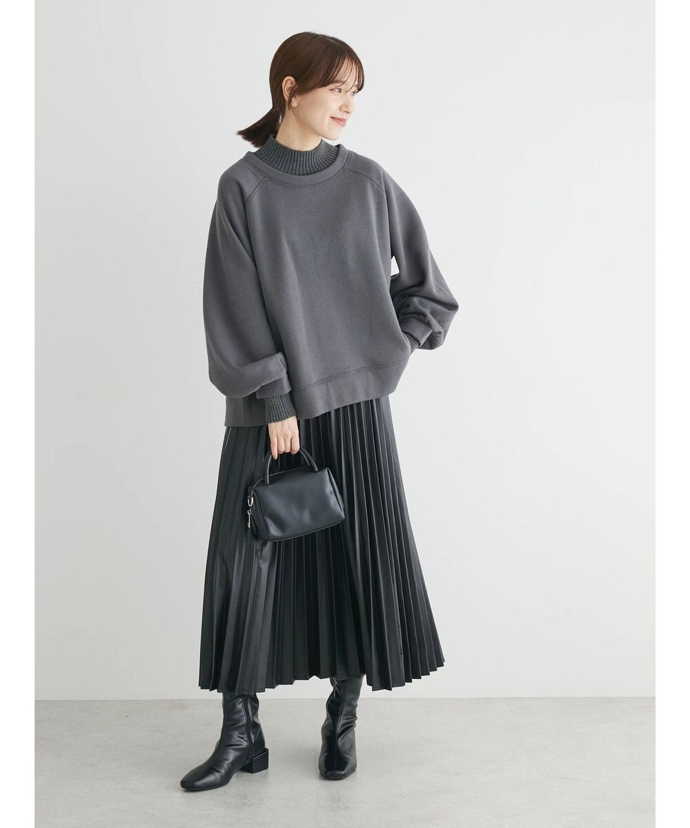 Green Parks 裏起毛ニットリブドッキングプルオーバー 