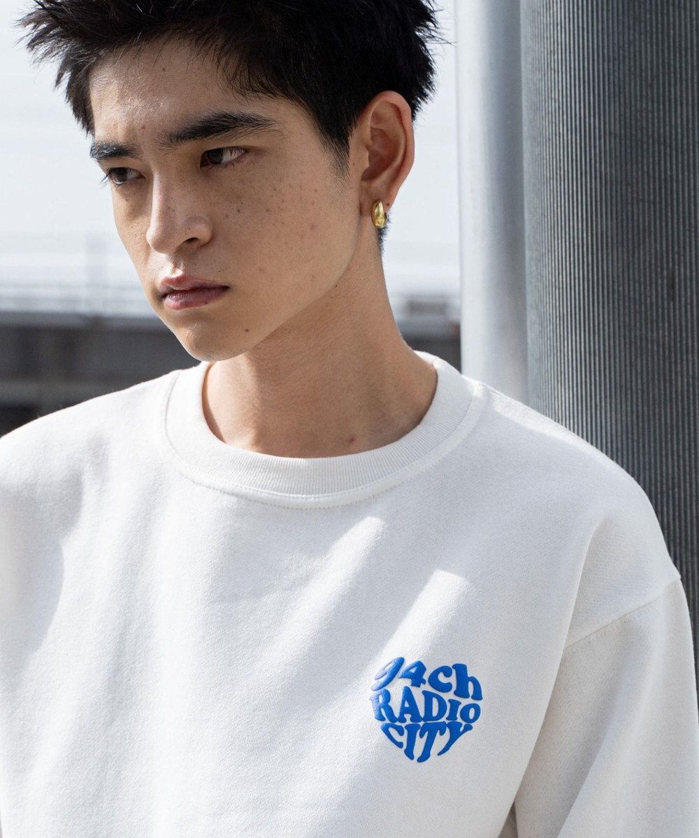 WEGO 【ユニセックス着用ITEM/裏起毛/SMLサイズ展開】リラックスフィットハートロゴプルオーバー 