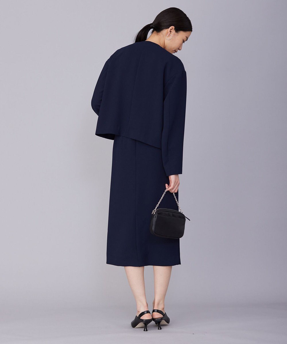 ICB L 【洗える】 ダブルクロスクレープ ブルゾン 