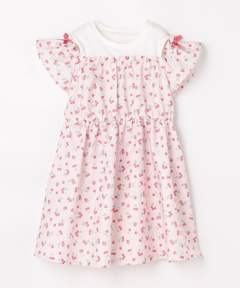 ANY KIDS 【洗濯機可能】オンオフショルダーワンピース 