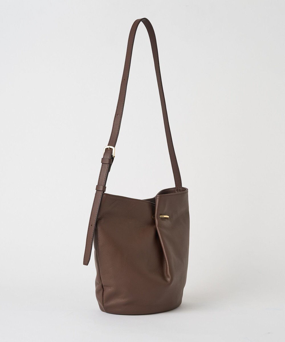 russet ツイードスカーフ付きレザー2WAYショルダーバッグ(CE-1632) 