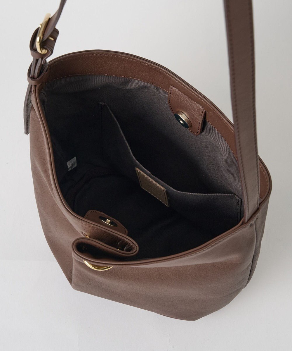 russet ツイードスカーフ付きレザー2WAYショルダーバッグ(CE-1632) 