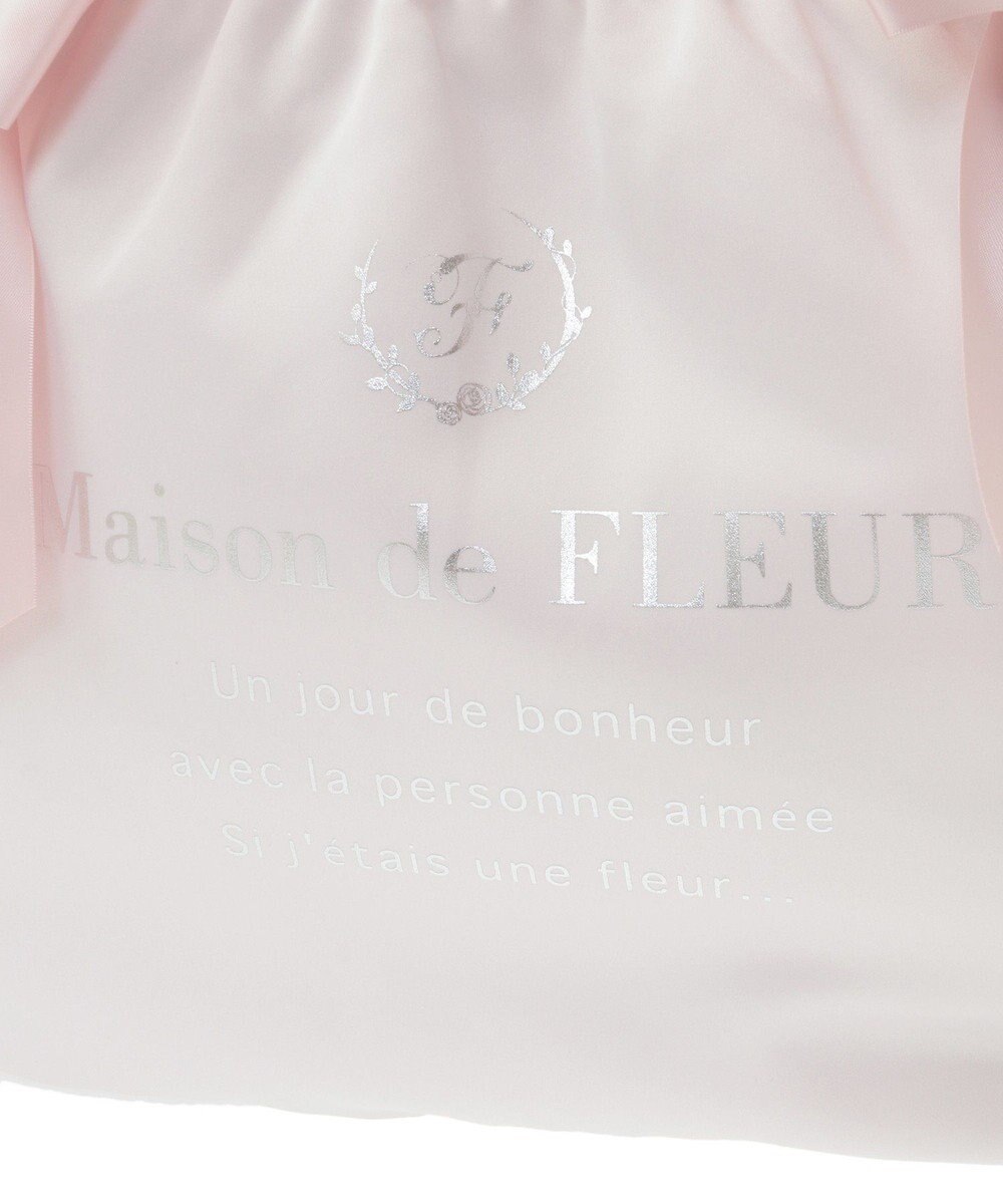 Maison de FLEUR ダブルリボンギャザートートバッグ 