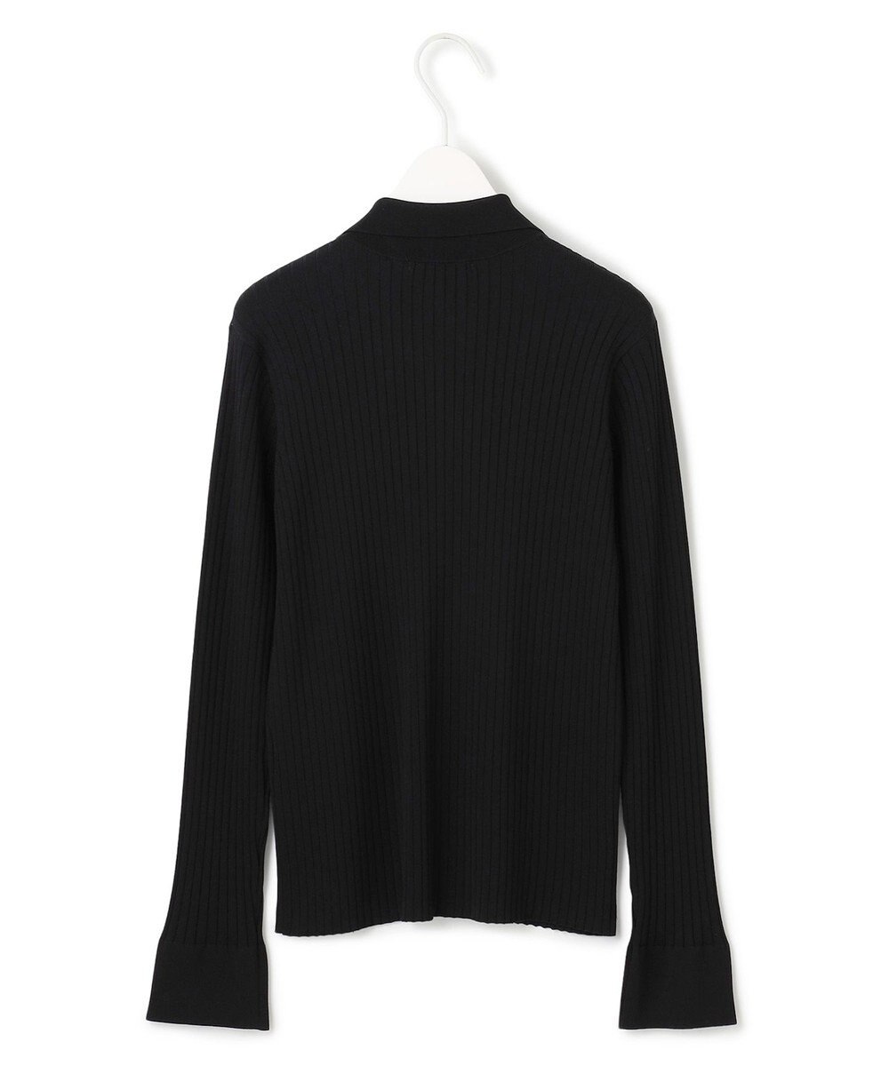 ICB 【洗える】シルクヴィスコースハイゲージ ジップアップカーディガン 