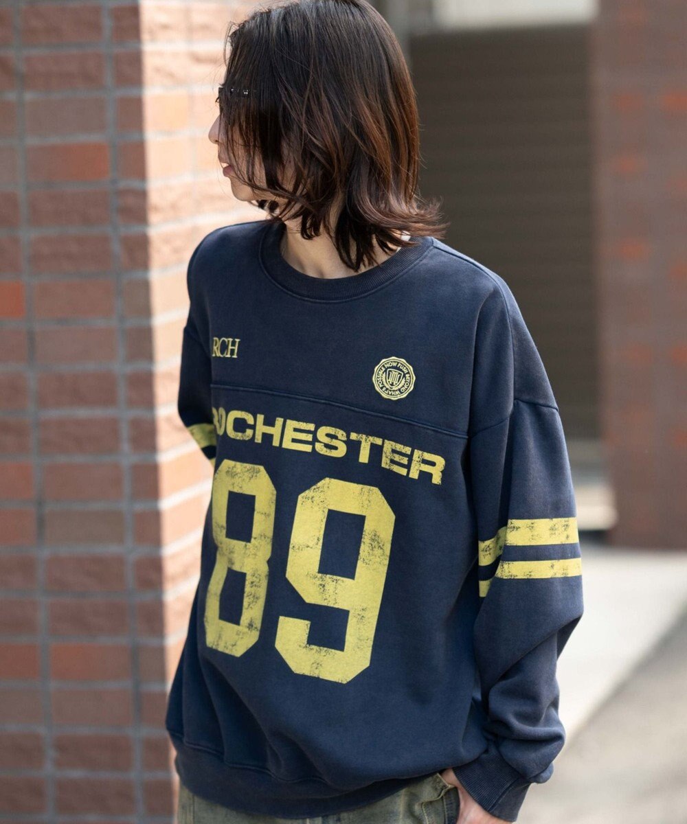 WEGO 【ユニセックス着用ITEM】ケミカルウォッシュナンバリングプルオーバー 