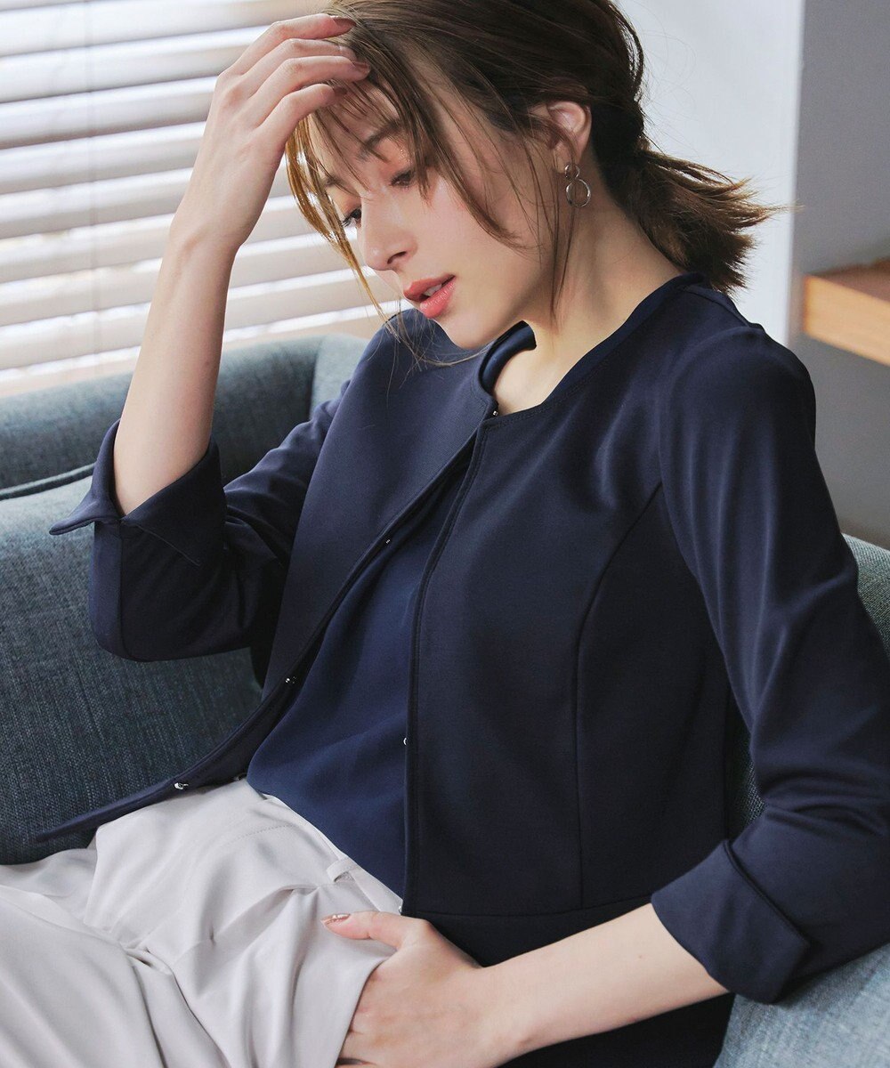 Tiaclasse L 【洗える】リボンカラーパフスリーブブラウス 