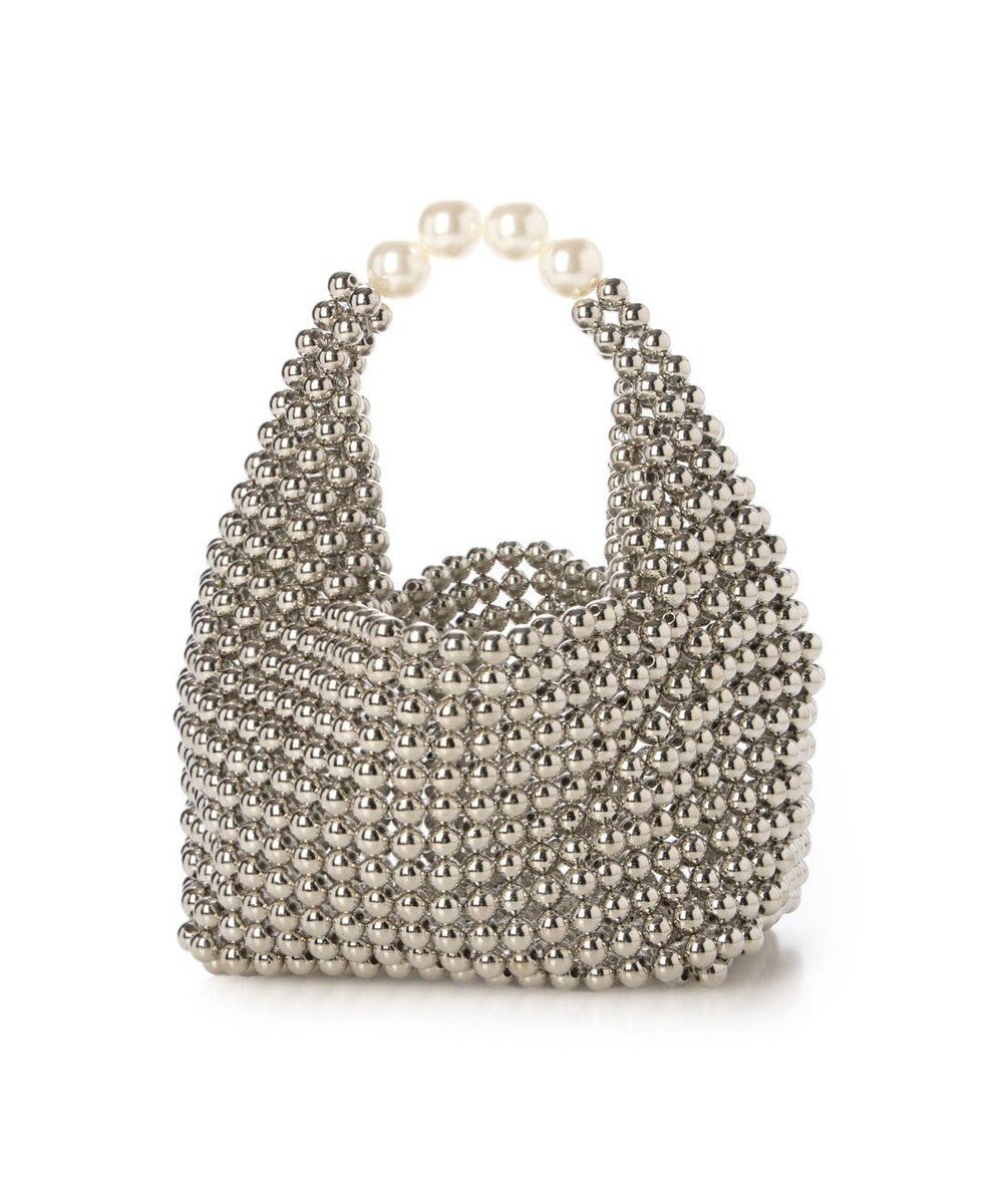 UNBILLION カシュカシュ cachecache / シルバービーズ手提げバッグ 