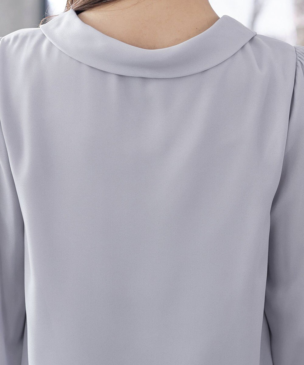 Tiaclasse L 【洗える】リボンカラーパフスリーブブラウス 