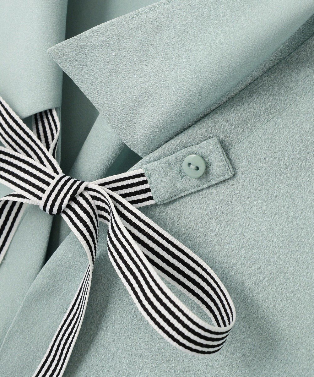 YECCA VECCA 2wayストライプリボンブラウス 