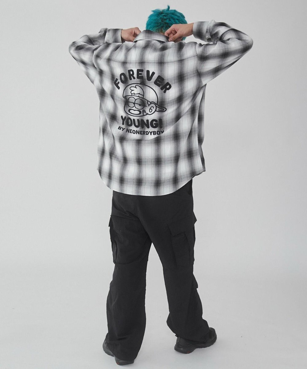 WEGO 【ユニセックス着用ITEM】グラフィックオンブレチェックシャツ（LS） 