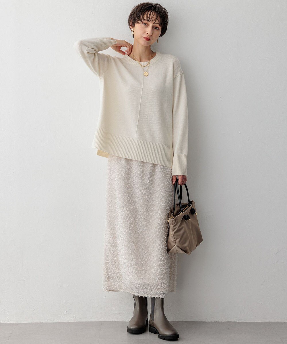 23区 S 【洗える】ヘアリーカットジャカード スカート 