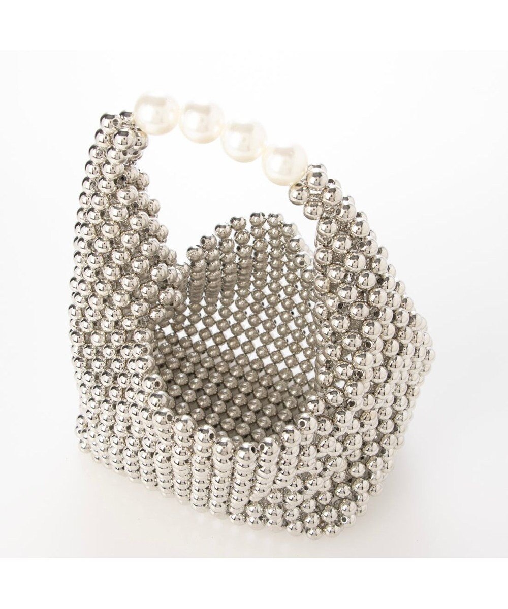 UNBILLION カシュカシュ cachecache / シルバービーズ手提げバッグ 