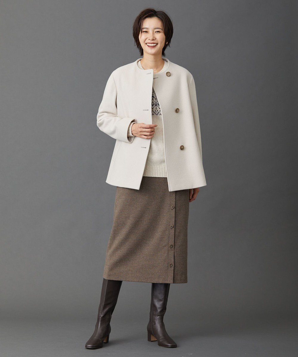 J.PRESS LADIES ドビー チェック スカート 