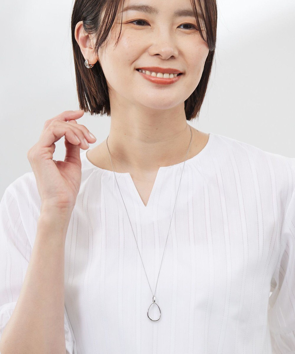 J.PRESS LADIES ステンレスオーバルネックレス 