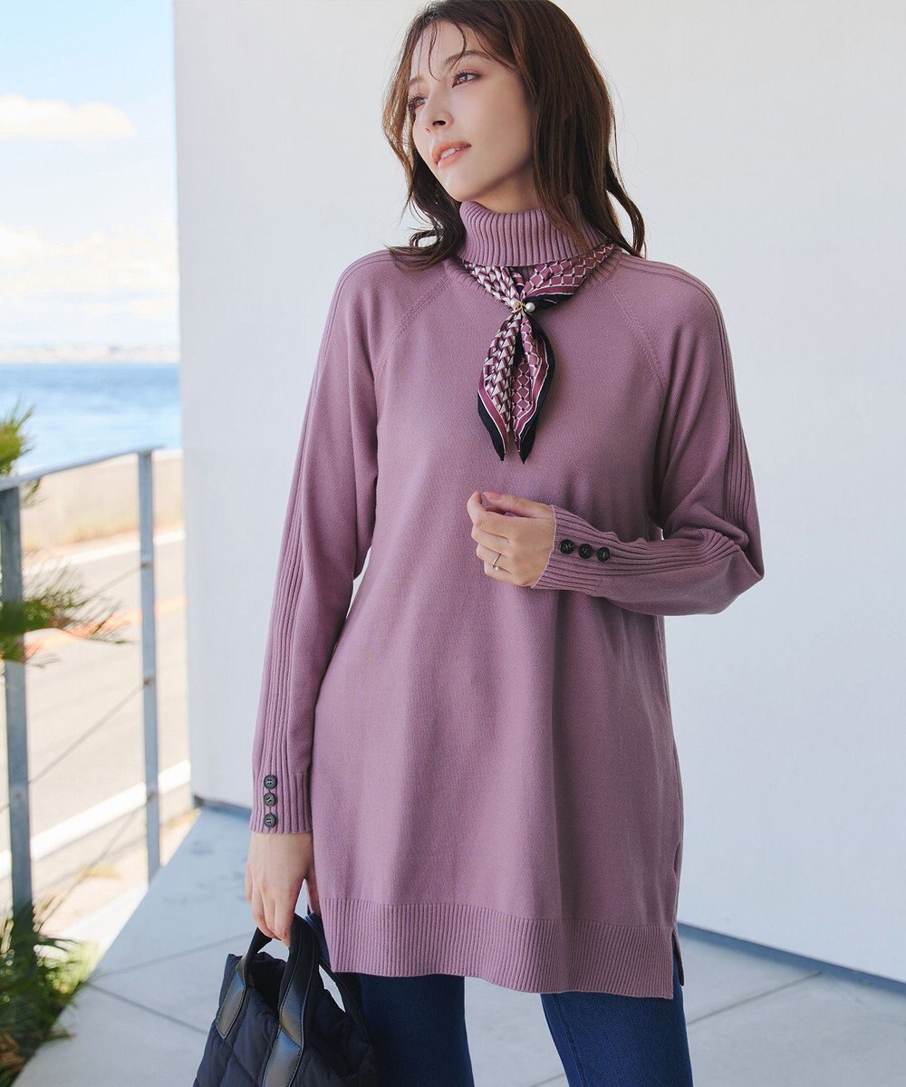 Tiaclasse 【安田美沙子さん着用・選べる2type・新色追加】ボタンニットチュニック 