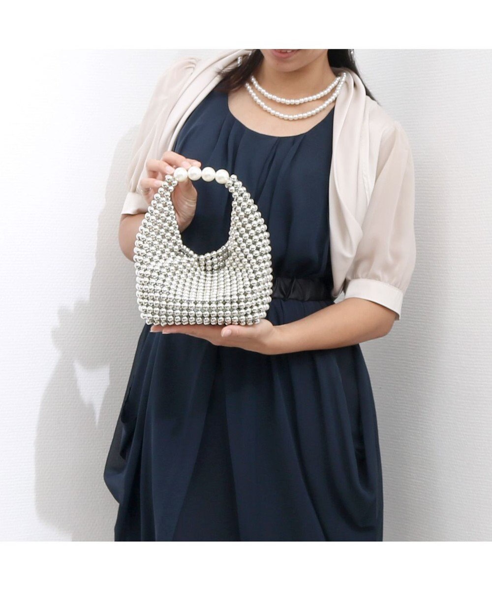 UNBILLION カシュカシュ cachecache / シルバービーズ手提げバッグ 