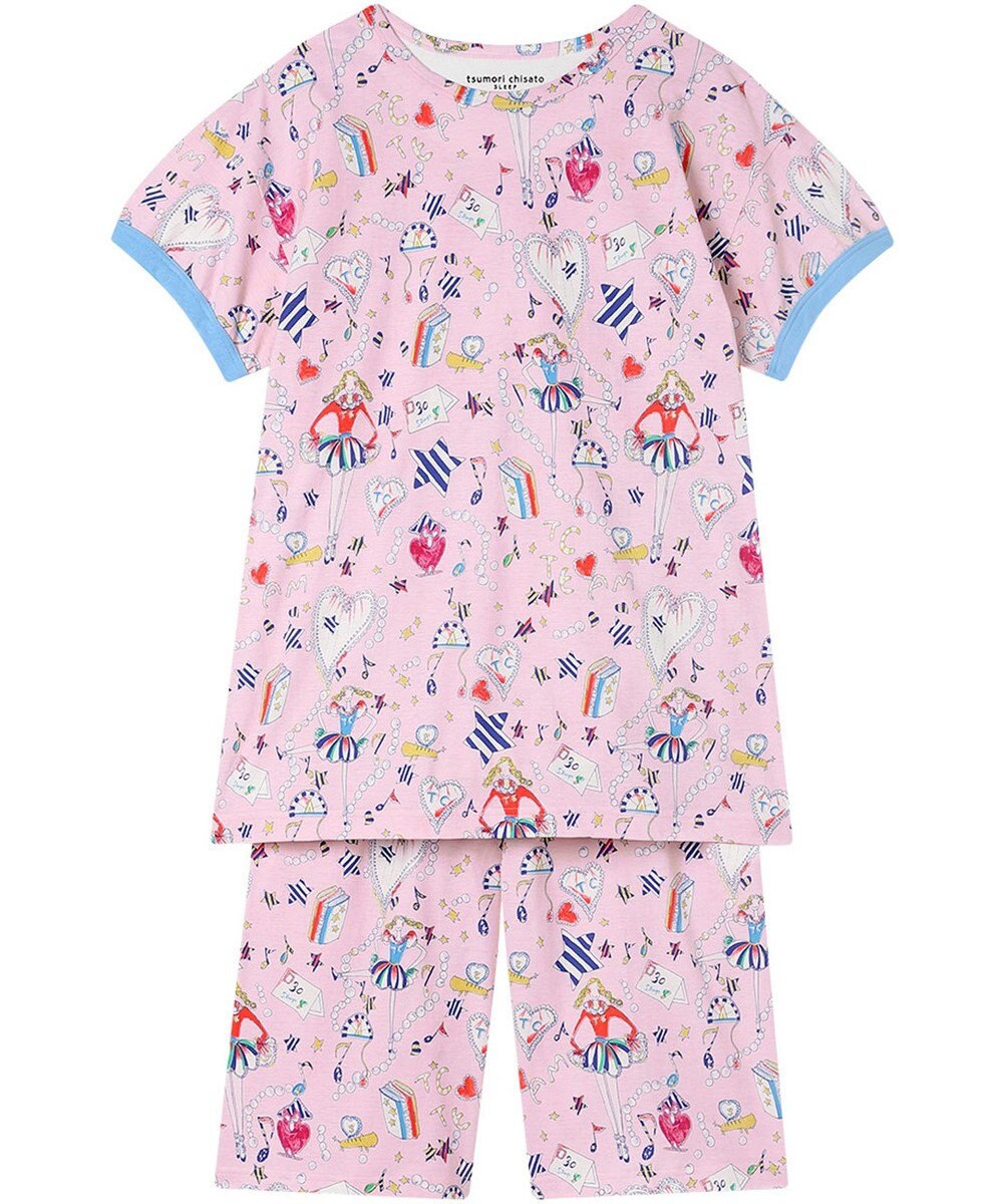 tsumori chisato SLEEP ツモリチサト パジャマ 綿100%(本体) 天竺素材 4分袖 6分丈 レディース UDT122 /ワコール 