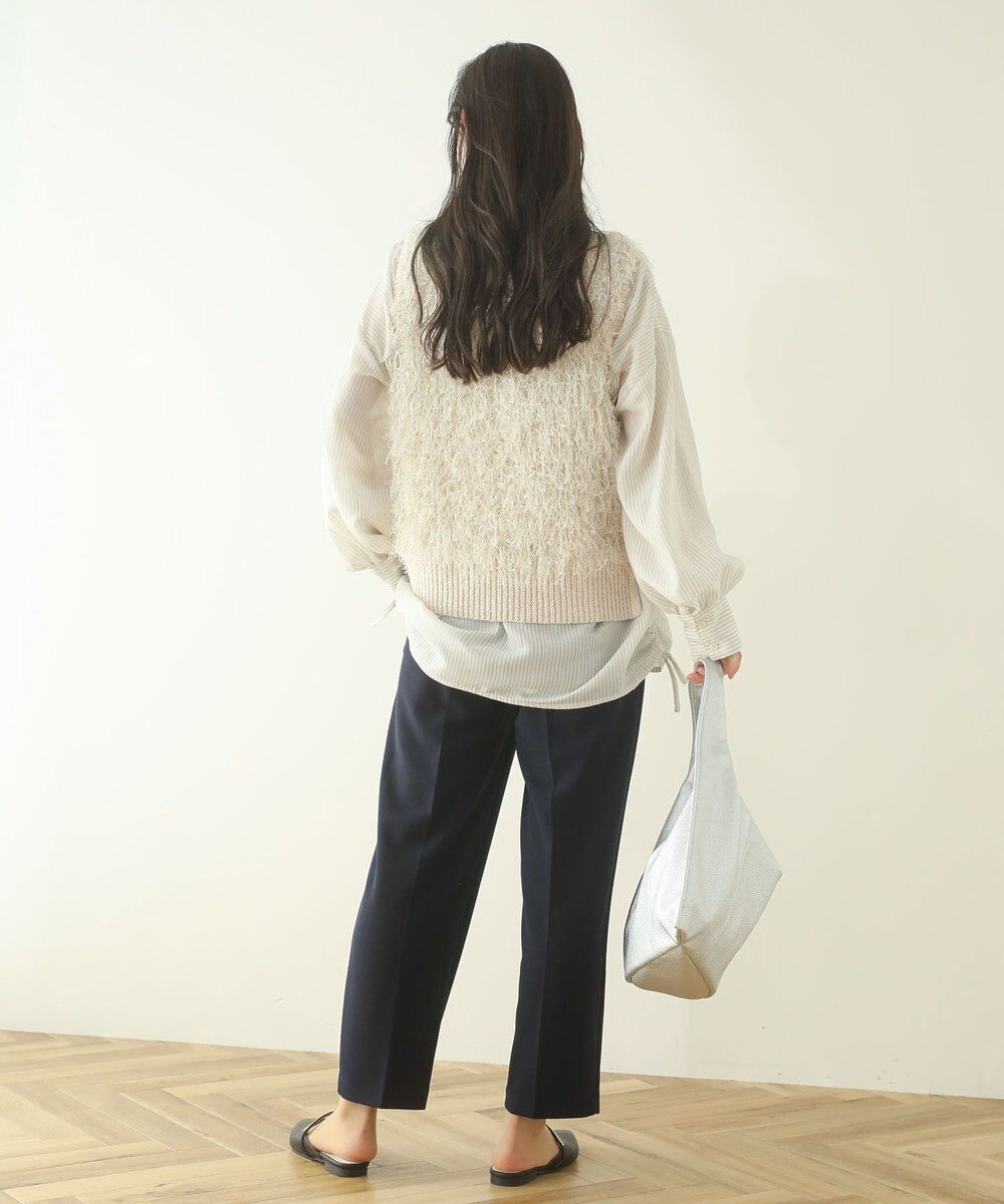 Green Parks ラメ入り毛足ニットベスト 